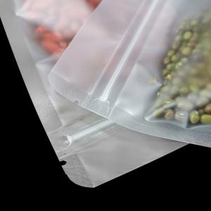 Best High Quality Matt Transparent Stand Up Pouch With Zipper For Food Snack Dried Fruit Nuts Plastic bags wholesale