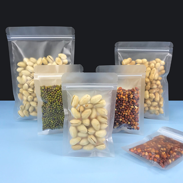 Best Custom Packaging Frosted Zip Lock 3 Side Seal Pouch For Dry Food wholesale