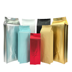Best Wholesale Coffee Packaging Matt Colored Heat Sealing Back Side Seal Pouch Aluminum Foil With Valve For Nut Tea Kraft Paper Bag wholesale