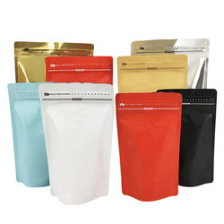 Best Reusable Kraft Paper Stand Up Food Packaging Bag With Valve 250g 500g 1kg wholesale