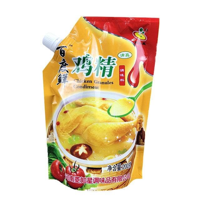 Best Custom Printed Stand-up Plastic Packaging Bag Spout Pouch For Soup Food Seasoning Doypack Bag wholesale