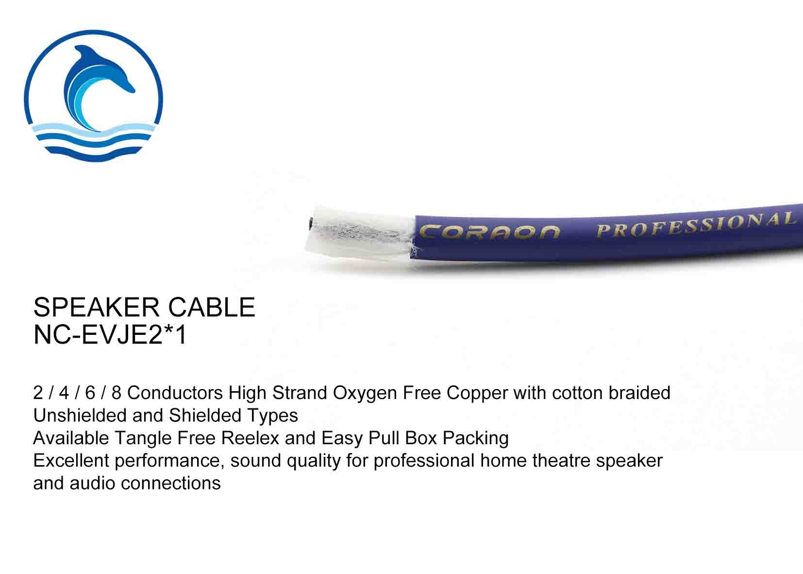 Best NC-EVJE2*1 Speaker Cable High Strand Oxygen Free Copper With Cotton Yarn wholesale