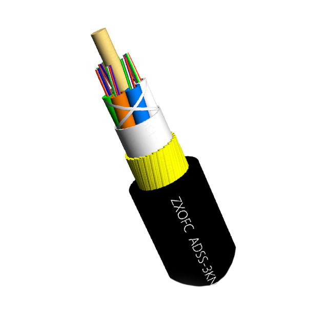 Best All Dielectric Single Jacket ADSS Optical Cable 96 144 Cores wholesale