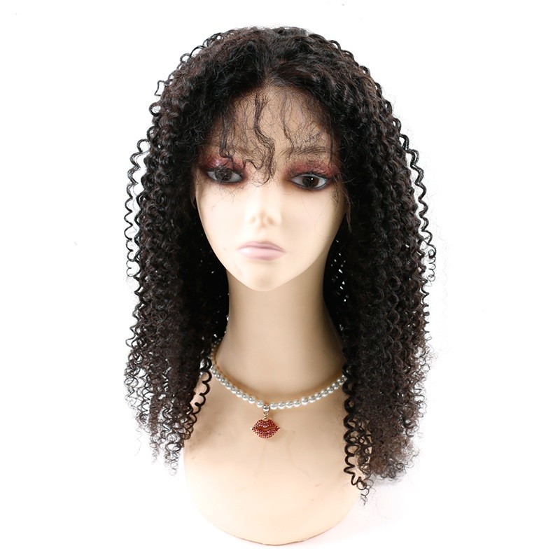 Cheap Kinky Curly Front Lace Wigs , Lace Front Full Wigs Human Hair 8A Grade for sale