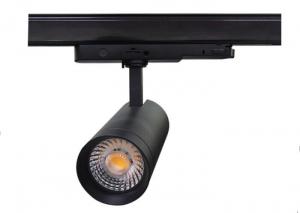 Best Black Aluminum 10w LED Track Spotlights With Rotatable Base , Cob LED Track Light wholesale