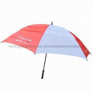 China Storm-proof Giant Vented Golf Umbrella, Vented Design, Canopy Safety, Hand Open on sale