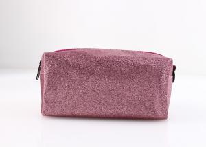 Best PU Leather Large Makeup Bag , Pink Cute Blank Cosmetic Bag For Ladies wholesale