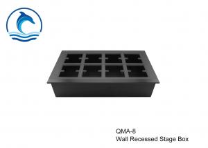 Best 32 Sockets Wall Recessed Stage Box QMA-8 Recessed Outlet Box Black Color wholesale