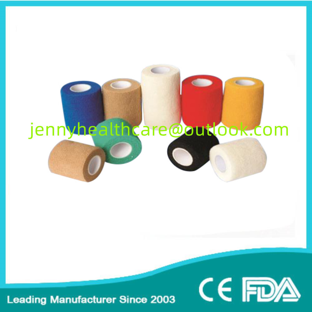 Best Waterproof medical bandage for knee self adherent Supplies Non Woven Easy Tear Self Adhesive Vet Wrap elastic bandage wholesale