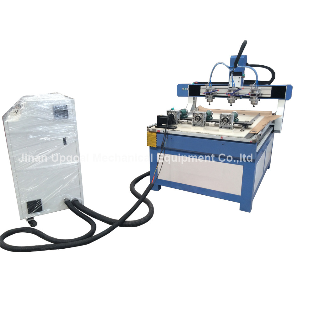 Best 3 Heads 3 Rotary Axis Wood Metal Stone CNC Engraving Cutting Machine wholesale