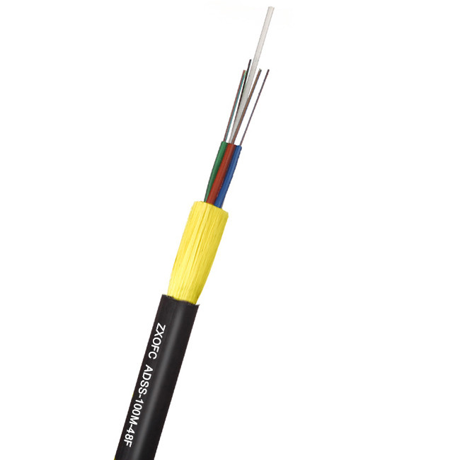 Best 12-96 Core G652D ADSS Self Supporting Fiber Cable wholesale