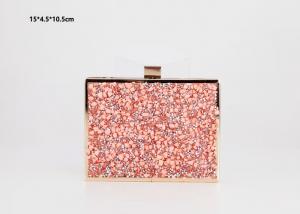 Best Luxury high quality pink color crystal clutch purse ladies bag evening handbag wholesale
