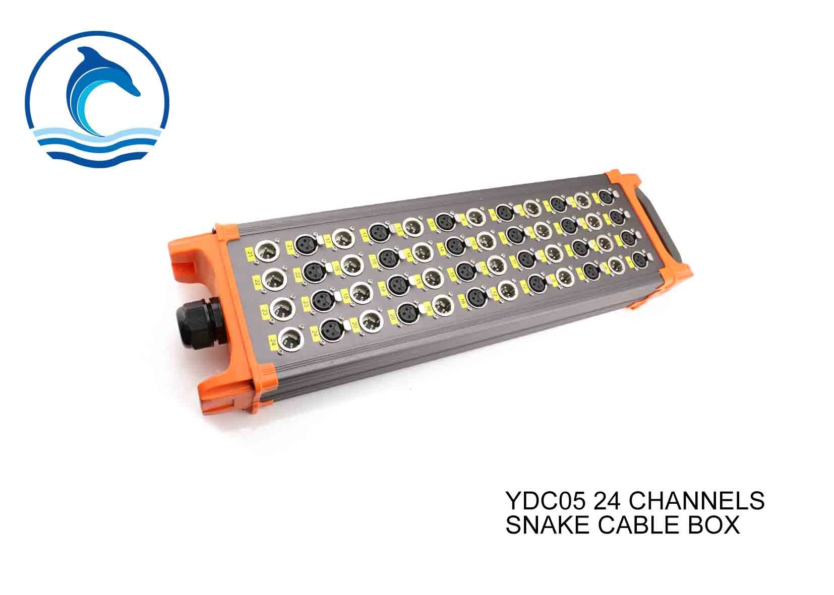 Best YDC05 Snake Cable Box 24 Channel Pro XLR Audio Snake Cable Stainless Steel Texture wholesale