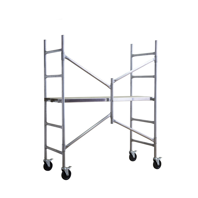 Best 6 Rungs Aluminum Scaffold Platform With Stairs 150KG Loading Capacity wholesale