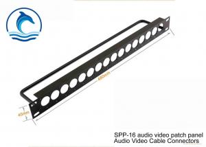 Best 19" 1U SPP-16 Metal Audio Video Patch Panel High Density Patch Panel Black Color wholesale