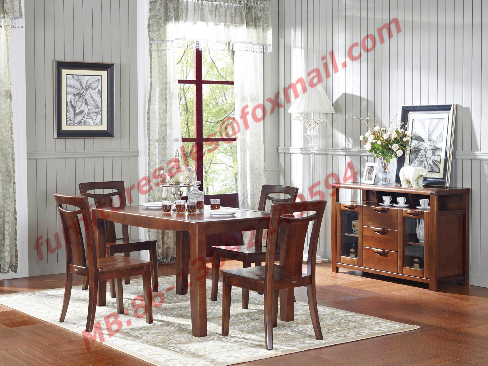 Best High Quality Solid Wooden Furniture Dining Table with Chair wholesale