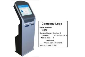 China Automatic Queue Management Ticket Dispenser Queue Kiosk Number Token Machine With Dual Printer on sale