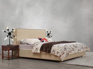Best American design Good quality Gery Fabric Upholstered Headboard Queen Bed Leisure Furniture for Apartment Bedroom set wholesale