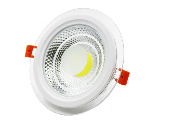 Best 10W Cob Dimmable LED Panel Light , Recessed Glass Round LED Panel Downlight wholesale