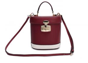 Best Bucket Lady Collision Color Women'S Leather Shoulder Handbags Cross Body wholesale