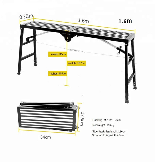 Best Multipurpose Folding Aluminum Platform Compact Ladder Stools Structure wholesale