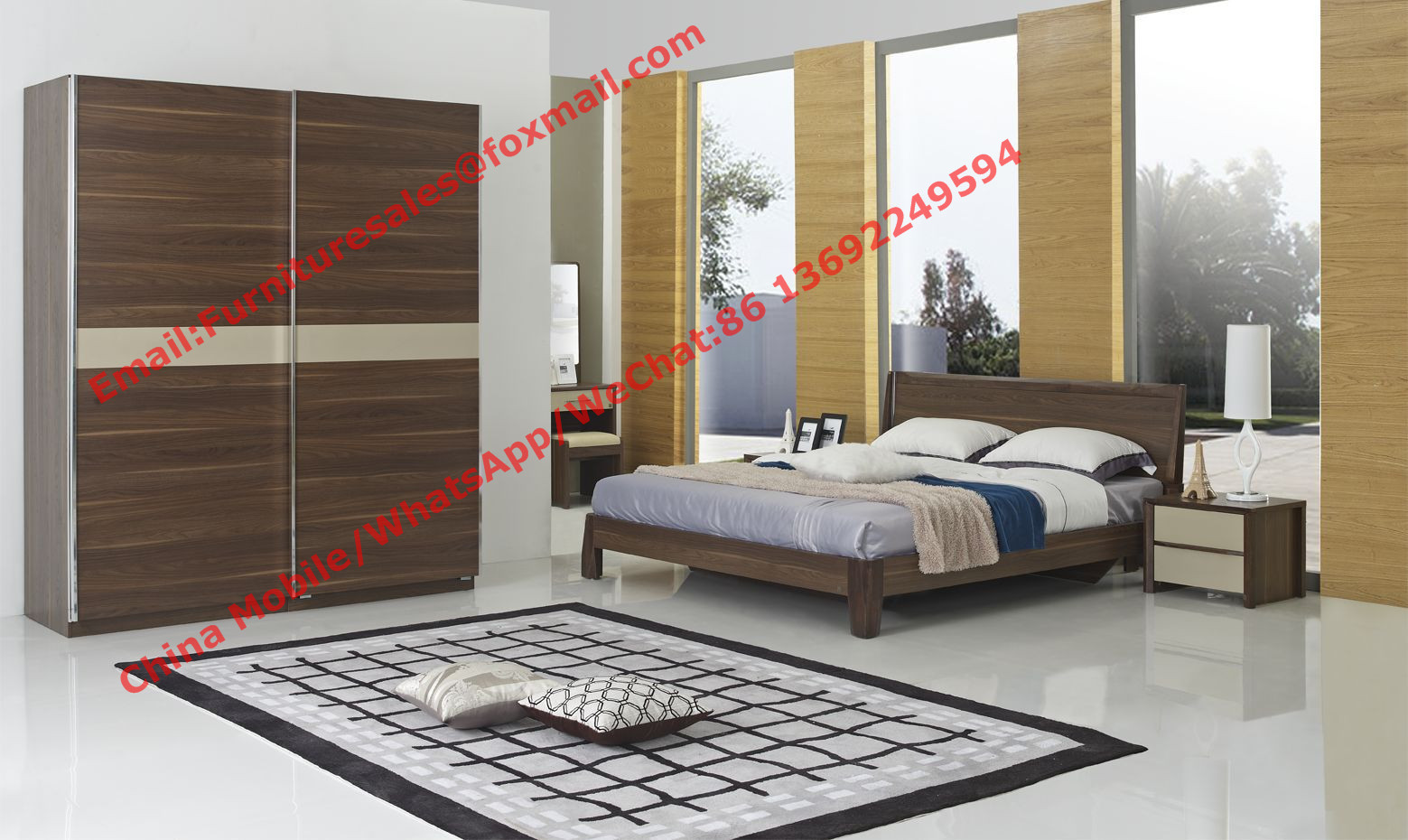 Best Fasthotel Furniture bedroom suite by queen size bed and dresser with mirror wholesale