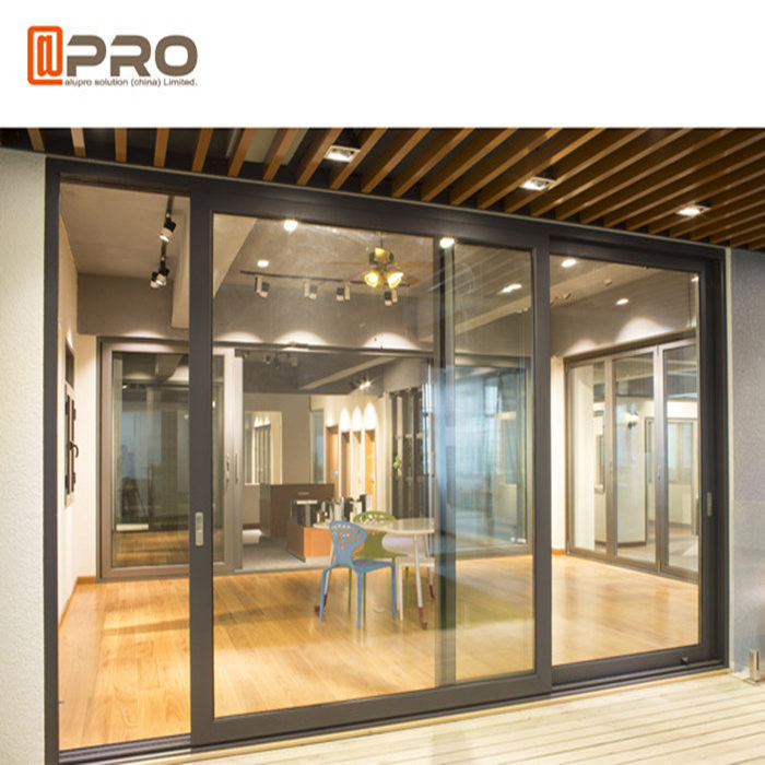 Best Thermal Break Aluminium Sliding Glass Doors Color Optional With Security System interior door sliding sliding door frame wholesale