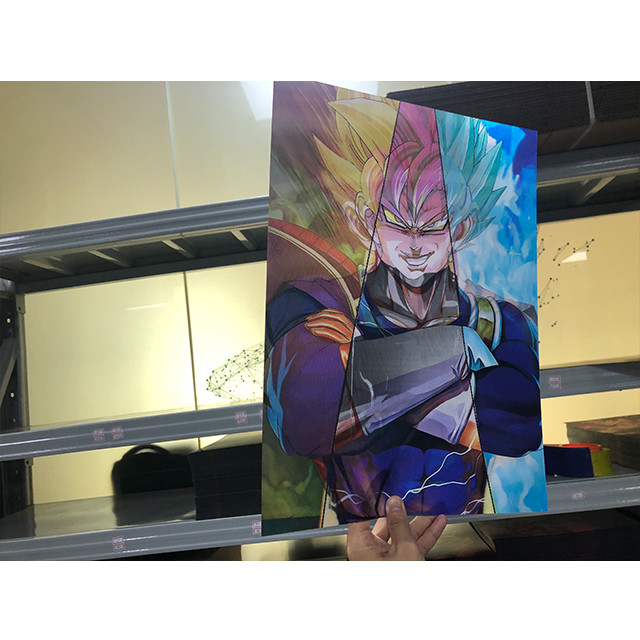 Best Non Toxic 3D Lenticular Poster Printing Goku Wall Art Painting wholesale
