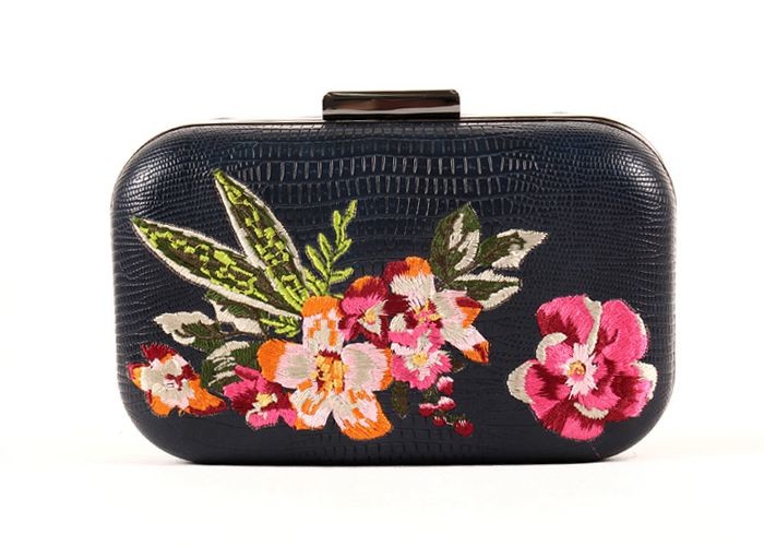 Best Vintage Floral Embroidered Clutch Bag Pu Leather For Dinner Party wholesale