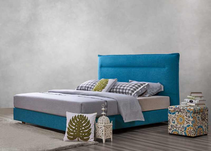 Best Fabric Upholstered Headboard Bed SOHO Apartment Bedroom interior fitout Leisure Furniture wholesale
