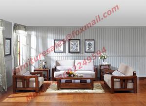 Best High Quality Solid Wooden Frame with Upholstery Sofa Set wholesale