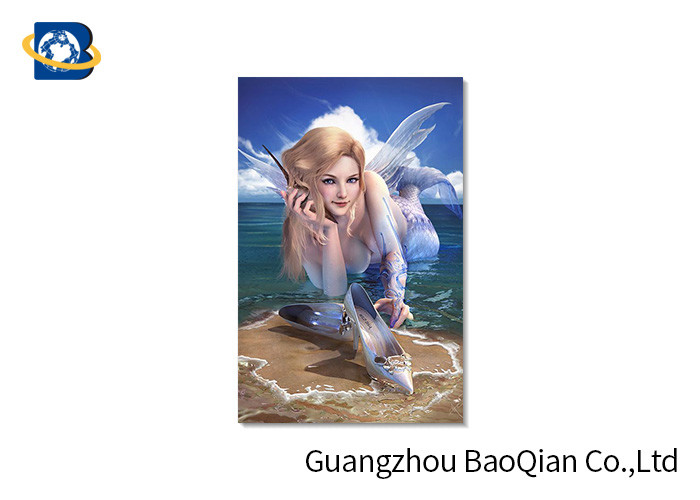 Best Beautiful 3D Printed Greeting Cards Pretty Mermaid Image PET Material Customized wholesale