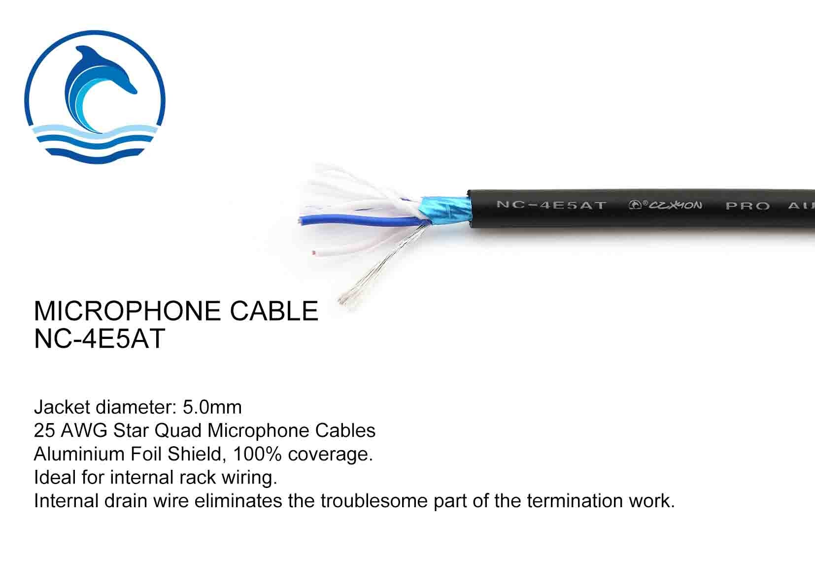 Best PVC Jacket Digital Audio Cable NC-4E5AT Star Quad Microphone Cable wholesale