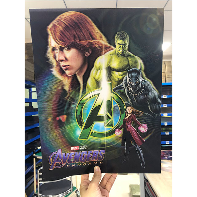 Best 0.6mm PET 3D Lenticular Poster Marvel Avengers Flip Moving Pictures For Home Decoration wholesale