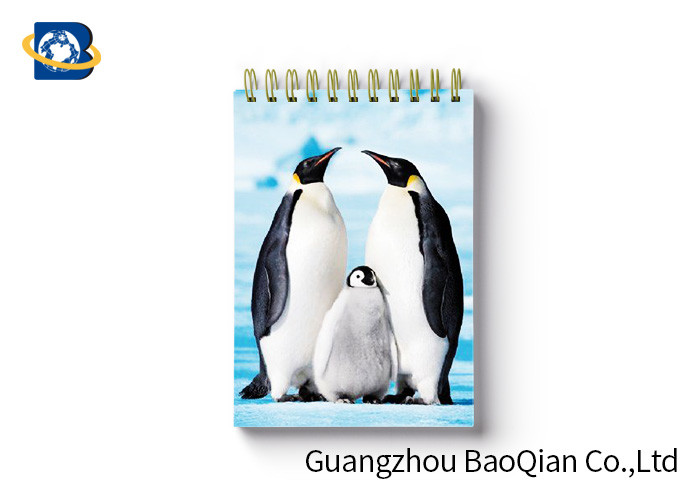 Best Penguin Image Notebook Custom Printed Spiral Notebooks 3D Cover High Definition wholesale