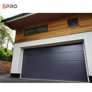 Best Double Black Insulated Garage Doors Residential Panel Lift Horizontal Sliding Side Hinged wholesale
