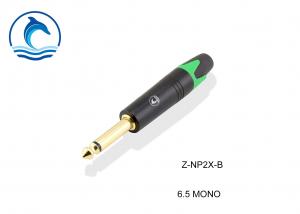 Best 6.35 Mono TR Video Connector 2 Pole Mono Male Plug , 6.35 Stereo Power Amplifier Plug Z-NP2X-B wholesale