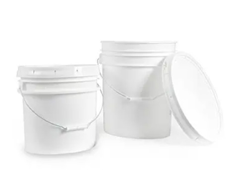 Buy cheap 3 Gallon Food Grade White Plastic Bucket Containers With Handle Lids from wholesalers