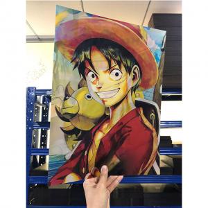 Best One Piece 3D Lenticular Poster Animation Characters Luffy And Zoro Prints wholesale