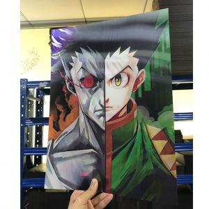 Best 3D Lenticular Anime Wall Posters Hunter X Hunter Triple Transition Pictures Flip wholesale