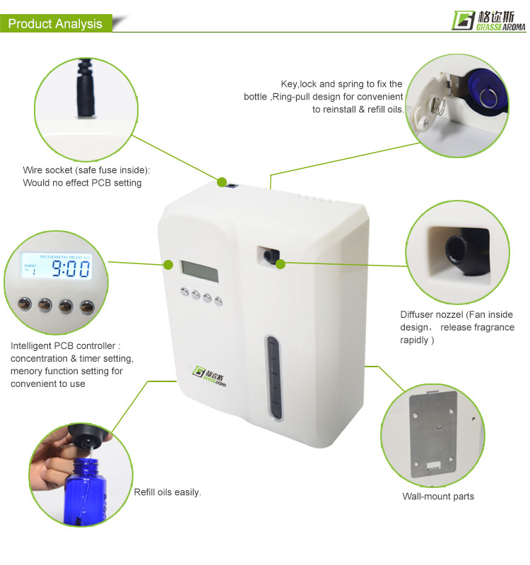 Best 120ml HVAC Fragrance Oil Dispenser With PCB Program Timer wholesale