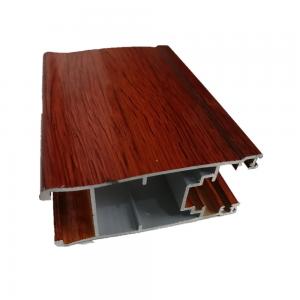 Best 6063 Customized Wood Finish Extruded Aluminium Window Profile / Aluminum Door Sections For Building wholesale