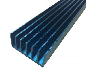 Best LED Extruded Aluminum Heat Sink Profile Blue Anodized Square Shape wholesale