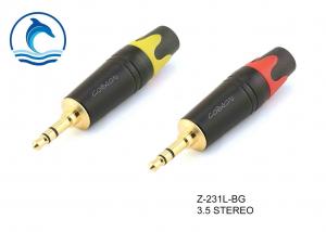 Best Stereo 3.5 Mm Audio Jack Connector / Sound Cable Connectors Gold Plated Leads wholesale