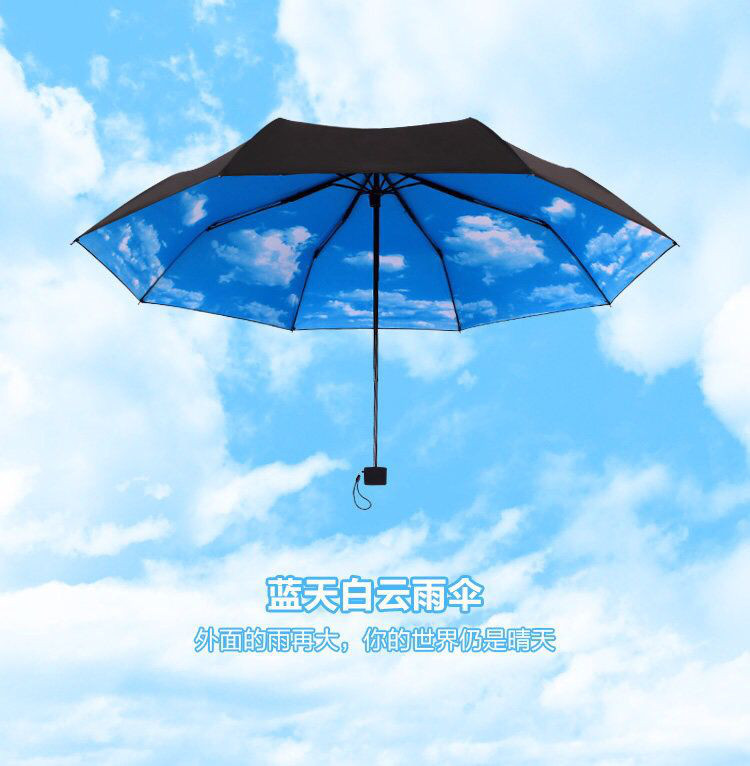 Best siver lining 3-section foldable umbrellas /advertising umbrellas/gift umbrellas wholesale