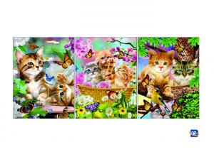 Best Wall Art 3D Lenticular Picture Flip Cute Cats And Dolphins With 12X17 Inches wholesale