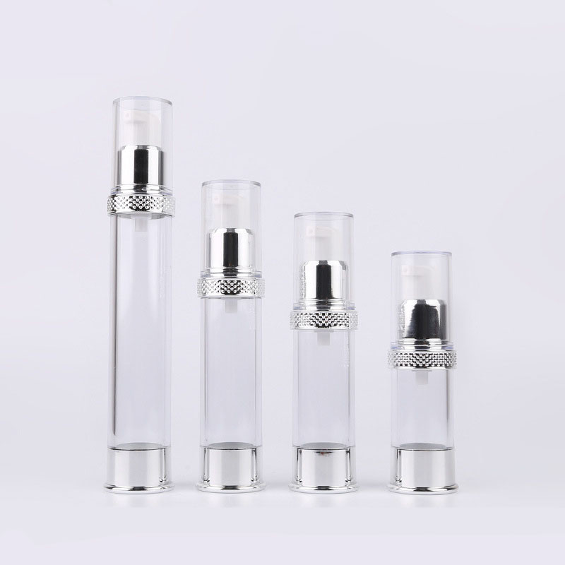 Cheap 10ml - 30ml Clear Plastic Airless Pump Bottles Propellant Free Dispensing For Serum for sale