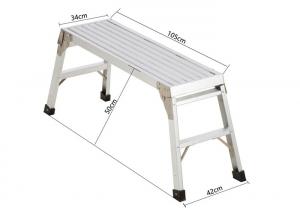 Best 225LBS Portable Work Platform , Aluminum Ladder Platform 100*31cm Top Size wholesale