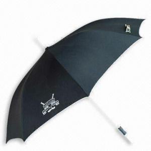 China Golf Wind-resistant Polyester Umbrella with Double Ribs and Metal Frame on sale
