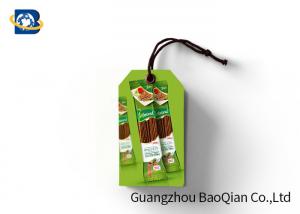 Best Paper 3D Custom Printed Hang Tags With String , Custom Swing Tags For Food wholesale